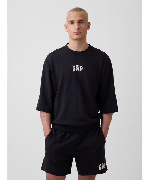 GAP（ギャップ）の「オーバーサイズ GAPロゴ フレンチテリーTシャツ（スウェット・メンズ・オフホワイト/ネイビー/ブラウン/ブラック・XS/L/M/S/XL）」の16枚目の写真