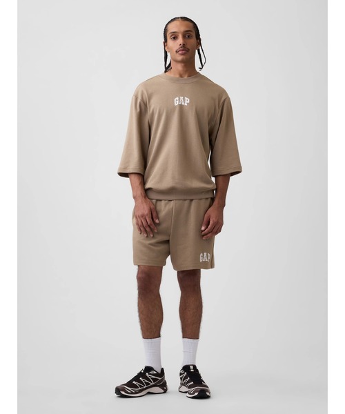 GAP（ギャップ）の「オーバーサイズ GAPロゴ フレンチテリーTシャツ（スウェット・メンズ・オフホワイト/ネイビー/ブラウン/ブラック・XS/L/M/S/XL）」の17枚目の写真