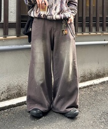 ドッグロゴウォッシュペイントバギーパンツ
