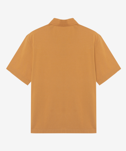 MINDBRIDGE（マインドブリッジ）の「[コリンズ]セミオーバーピケカラーTシャツ - 2カラー（ポロシャツ・メンズ・オレンジ/スカイブルー・95/100/105/110）」の6枚目の写真