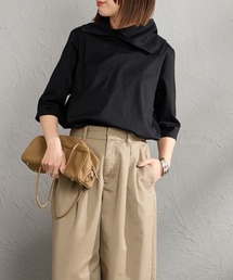 mizuiroind | [mizuiro ind/ミズイロインド] アシンメトリーカラー プルオーバー(Tシャツ/カットソー)