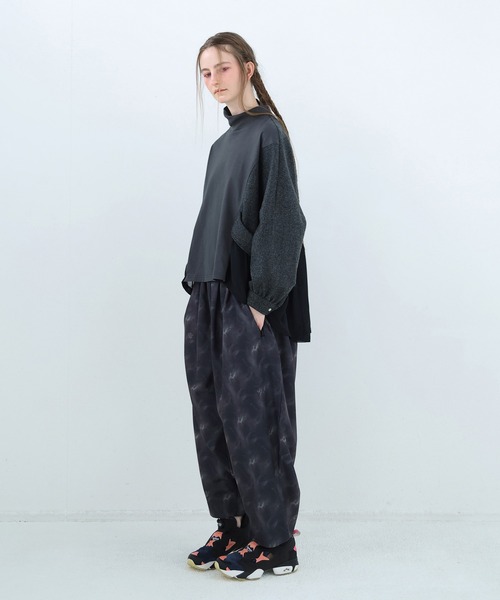 BEDSIDEDRAMA(ベットサイドドラマ)の「Daydream Photo Wide Pants(その他パンツ・レディース・ブラック/グレー・2/1)」の4枚目の写真