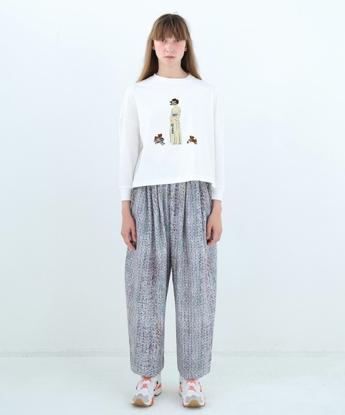 BEDSIDEDRAMA(ベットサイドドラマ)の「Daydream Photo Wide Pants(その他パンツ・レディース・ブラック/グレー・2/1)」の7枚目の写真