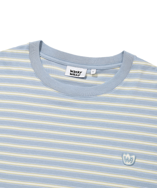 Wacky WiLLy(ワッキーウィリー)の「マルチストライプワッペン半袖Tシャツブルー(Tシャツ/カットソー・メンズ・その他・SMALL/MEDIUM/LARGE/X-LARGE)」の4枚目の写真