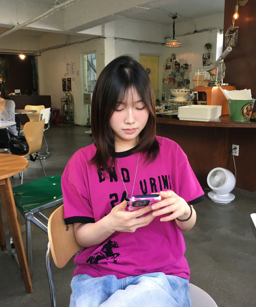 UNTITLED SEOUL(アンタイトル ソウル)の「インデュアリングユニコーンリンガークロップ半袖ピンク(Tシャツ/カットソー・レディース・その他・MEDIUM/LARGE)」の4枚目の写真