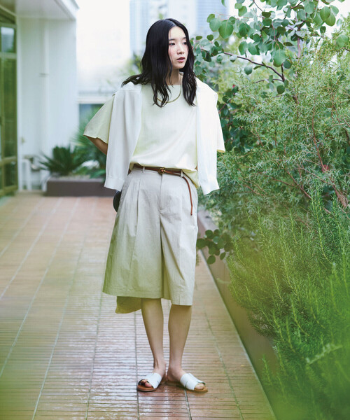 COMME CA ISM(コムサイズム)の「コットンナイロンウェザー ハーフパンツ(その他パンツ・レディース・ネイビー/ベージュ・MEDIUM/LARGE)」の3枚目の写真