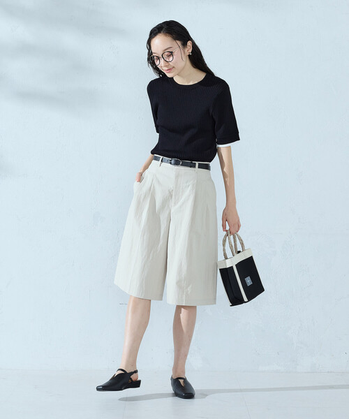 COMME CA ISM(コムサイズム)の「コットンナイロンウェザー ハーフパンツ(その他パンツ・レディース・ネイビー/ベージュ・MEDIUM/LARGE)」の6枚目の写真