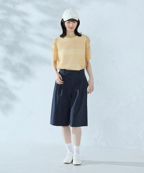 COMME CA ISM(コムサイズム)の「コットンナイロンウェザー ハーフパンツ(その他パンツ・レディース・ネイビー/ベージュ・MEDIUM/LARGE)」の11枚目の写真