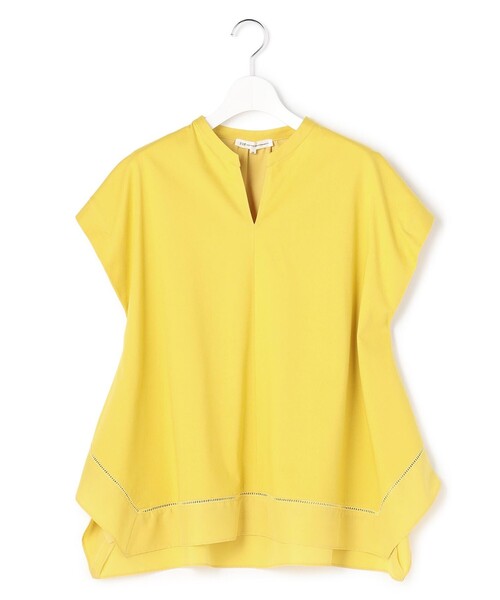 23区 L(ニジュウサンクオオキイサイズ)の「ラダーレースジャージー ハンカチーフヘム カットソー(Tシャツ/カットソー・レディース・ブラック系/ダルブルー系/ライトイエロー系/ホワイト系/ダークブラウン系・44/46)」の21枚目の写真
