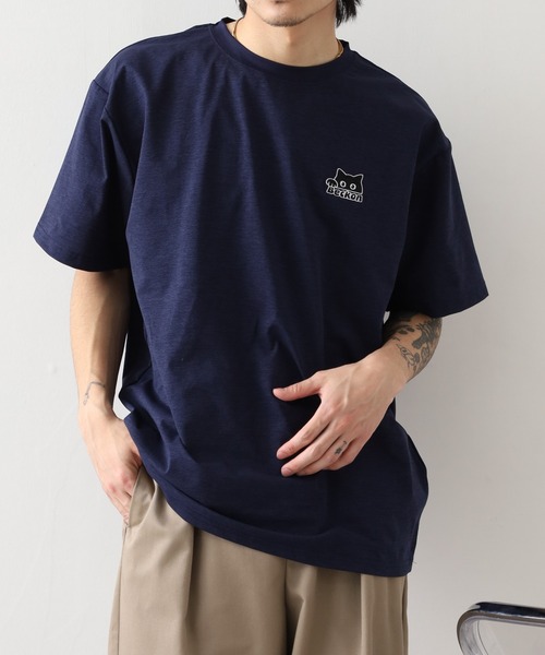 FUNALIVE（ファンアライブ）の「ワンポイント刺繍 ストレッチT 接触冷感 吸水速乾 UVカット（Tシャツ/カットソー・メンズ・ホワイト/ライトブラック/スミクロ/ブラック系その他2/ブラック/ホワイト系その他2/ネイビー系/ネイビー系2・M/L/LL）」の8枚目の写真