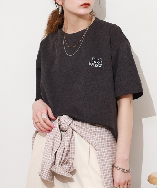 FUNALIVE（ファンアライブ）の「ワンポイント刺繍 ストレッチT 接触冷感 吸水速乾 UVカット（Tシャツ/カットソー・メンズ・ホワイト/ライトブラック/スミクロ/ブラック系その他2/ブラック/ホワイト系その他2/ネイビー系/ネイビー系2・M/L/LL）」の4枚目の写真
