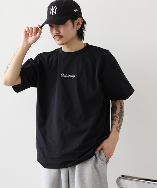 FUNALIVE（ファンアライブ）の「ワンポイント刺繍 ストレッチT 接触冷感 吸水速乾 UVカット（Tシャツ/カットソー・メンズ・ホワイト/ライトブラック/スミクロ/ブラック系その他2/ブラック/ホワイト系その他2/ネイビー系/ネイビー系2・M/L/LL）」の14枚目の写真