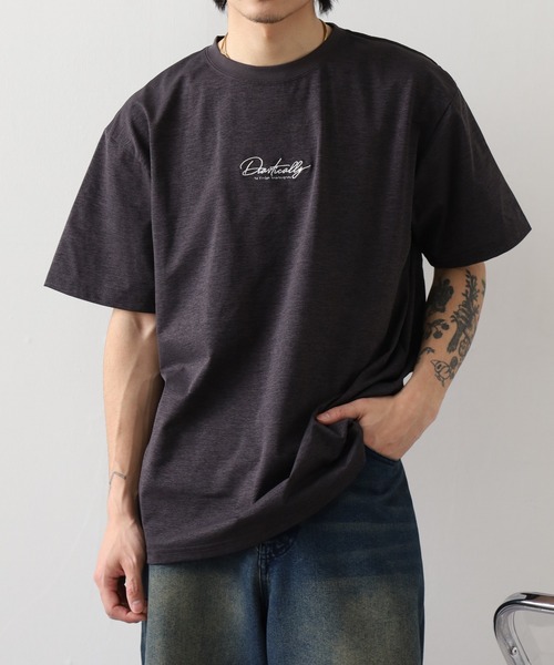 FUNALIVE（ファンアライブ）の「ワンポイント刺繍 ストレッチT 接触冷感 吸水速乾 UVカット（Tシャツ/カットソー・メンズ・ホワイト/ライトブラック/スミクロ/ブラック系その他2/ブラック/ホワイト系その他2/ネイビー系/ネイビー系2・M/L/LL）」の19枚目の写真