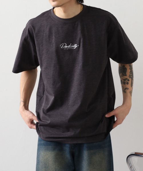 FUNALIVE（ファンアライブ）の「ワンポイント刺繍 ストレッチT 接触冷感 吸水速乾 UVカット（Tシャツ/カットソー・メンズ・ホワイト/ライトブラック/スミクロ/ブラック系その他2/ブラック/ホワイト系その他2/ネイビー系/ネイビー系2・M/L/LL）」の20枚目の写真