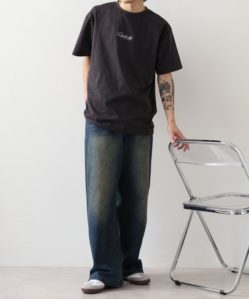 FUNALIVE（ファンアライブ）の「ワンポイント刺繍 ストレッチT 接触冷感 吸水速乾 UVカット（Tシャツ/カットソー・メンズ・ホワイト/ライトブラック/スミクロ/ブラック系その他2/ブラック/ホワイト系その他2/ネイビー系/ネイビー系2・M/L/LL）」の22枚目の写真