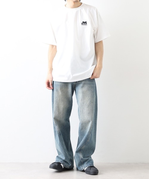 FUNALIVE（ファンアライブ）の「ワンポイント刺繍 ストレッチT 接触冷感 吸水速乾 UVカット（Tシャツ/カットソー・メンズ・ホワイト/ライトブラック/スミクロ/ブラック系その他2/ブラック/ホワイト系その他2/ネイビー系/ネイビー系2・M/L/LL）」の12枚目の写真