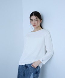 【シーズンレス】袖刺繍コットンプルオーバー