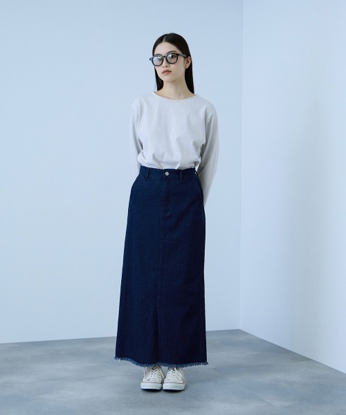 VICKY(ビッキー)の「【シーズンレス】袖刺繍コットンプルオーバー(Tシャツ/カットソー・レディース・オフホワイト/ネイビー/ライトグレー/ブラック・M)」の14枚目の写真