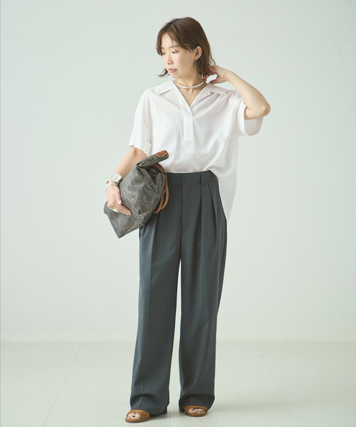 The Loom(ザ ルーム)の「The Loom/ザ ルーム BACK TUCK SHIRT シャツ TL18UO-WH11(シャツ/ブラウス・レディース・ベージュ/ホワイト・SMALL)」の18枚目の写真