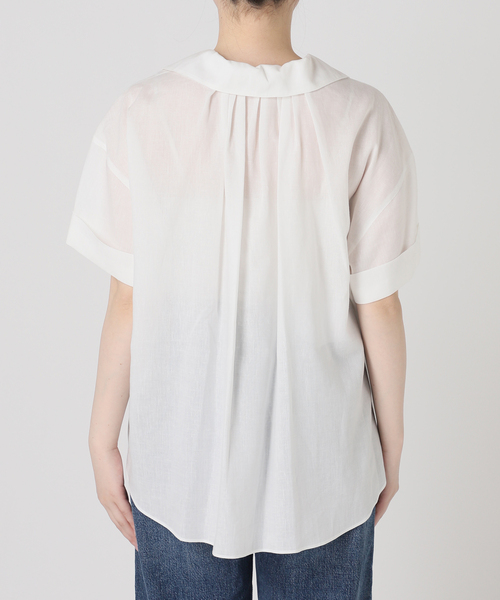 The Loom(ザ ルーム)の「The Loom/ザ ルーム BACK TUCK SHIRT シャツ TL18UO-WH11(シャツ/ブラウス・レディース・ベージュ/ホワイト・SMALL)」の10枚目の写真