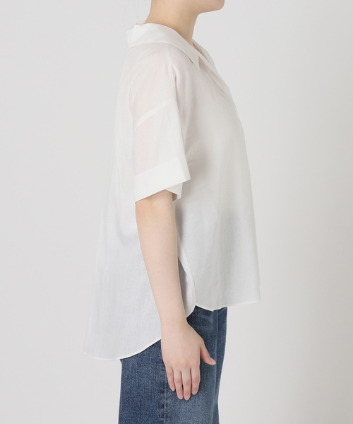 The Loom(ザ ルーム)の「The Loom/ザ ルーム BACK TUCK SHIRT シャツ TL18UO-WH11(シャツ/ブラウス・レディース・ベージュ/ホワイト・SMALL)」の11枚目の写真