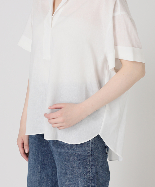 The Loom(ザ ルーム)の「The Loom/ザ ルーム BACK TUCK SHIRT シャツ TL18UO-WH11(シャツ/ブラウス・レディース・ベージュ/ホワイト・SMALL)」の12枚目の写真