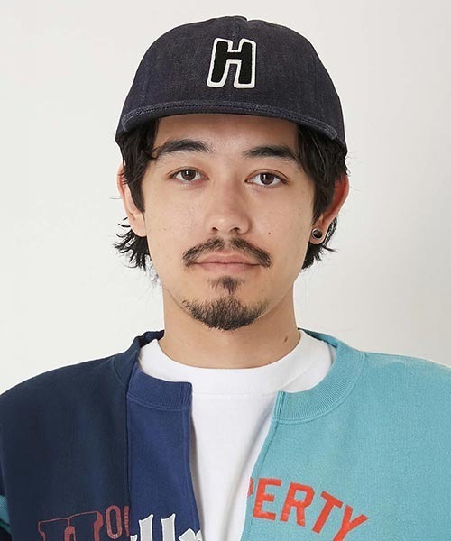 HOLLYWOOD RANCH MARKET(ハリウッドランチマーケット)の「レイジーHワッペン デニムウォッシュド ベースボールキャップ(キャップ・メンズ・インディゴブルー・ONE SIZE)」の2枚目の写真