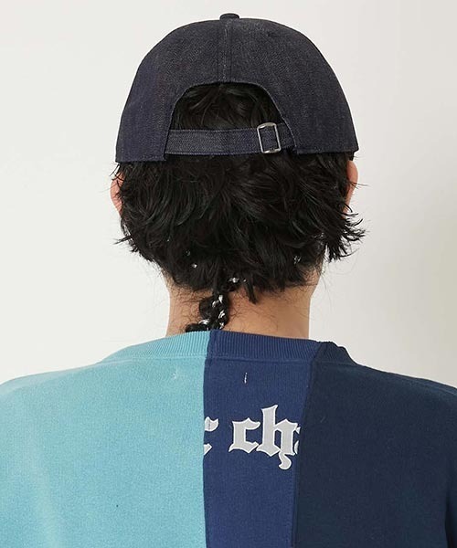 HOLLYWOOD RANCH MARKET(ハリウッドランチマーケット)の「レイジーHワッペン デニムウォッシュド ベースボールキャップ(キャップ・メンズ・インディゴブルー・ONE SIZE)」の4枚目の写真