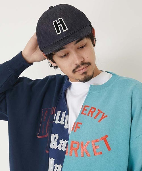 HOLLYWOOD RANCH MARKET(ハリウッドランチマーケット)の「レイジーHワッペン デニムウォッシュド ベースボールキャップ(キャップ・メンズ・インディゴブルー・ONE SIZE)」の8枚目の写真