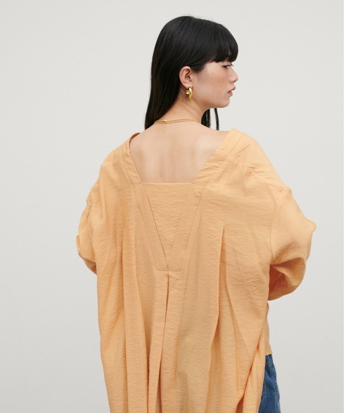 LARUTA（ラルータ）の「【LARUTA】ヴィンテージVネックブラウス（シャツ/ブラウス・レディース・オフホワイト/チャコールグレー/オレンジ・MEDIUM）」の15枚目の写真