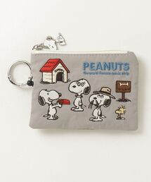 THE MILES（ザ マイルズ）の「"09"≪Vintage PEANUTS≫どっちにも伸びーる キーリール付き 2ポケット ナイロン 刺繍 パスポーチ（パスケース）」