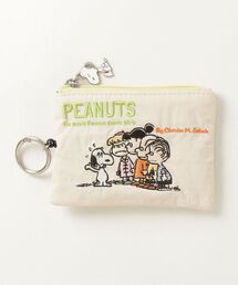 THE MILES（ザ マイルズ）の「"09"≪Vintage PEANUTS≫どっちにも伸びーる キーリール付き 2ポケット ナイロン 刺繍 パスポーチ（パスケース）」