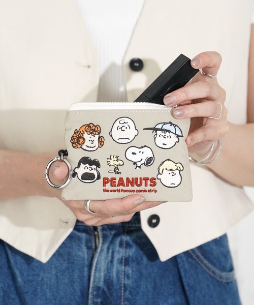 セール】PEANUTS スヌーピー アストロノーツ レザー コイン付パス 