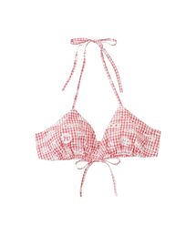 HG RACING柄 ギンガムチェックブラトップ