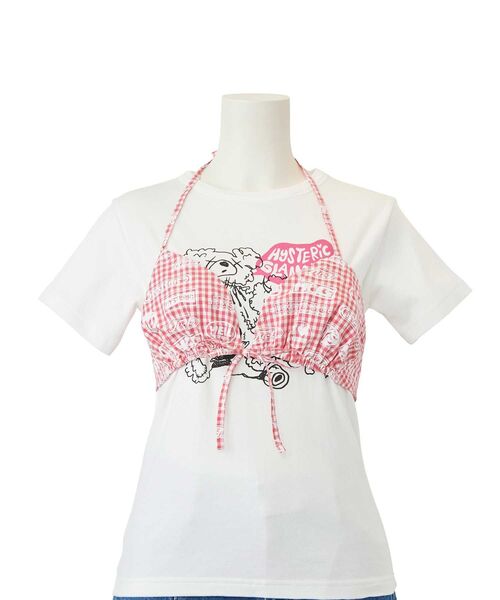HYSTERIC GLAMOUR（ヒステリックグラマー）の「HG RACING柄 ギンガムチェックブラトップ（シャツ/ブラウス・レディース・ピンク系その他/グリーン系その他・FREE）」の6枚目の写真