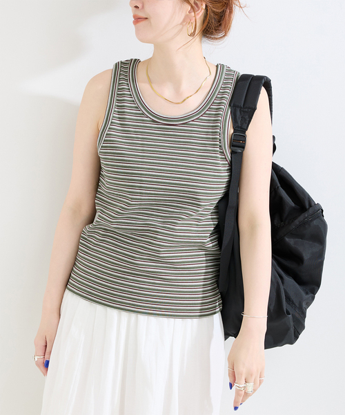 B.C STOCK(ベーセーストック)の「《2点セット》ウォッシャブル / 接触冷感 / 抗菌防臭 aloe pack-T(Tシャツ/カットソー・レディース・サックスブルー/ブラック/イエロー/グリーン・FREE)」の3枚目の写真