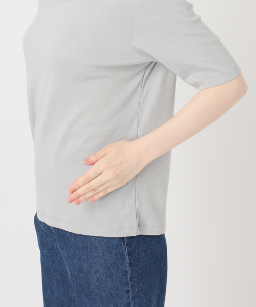 B.C STOCK(ベーセーストック)の「《2点セット》ウォッシャブル / 接触冷感 / 抗菌防臭 aloe pack-T(Tシャツ/カットソー・レディース・サックスブルー/ブラック/イエロー/グリーン・FREE)」の5枚目の写真