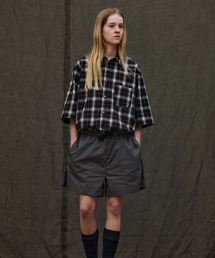 【FACTOTUM】 Check Wide Short Sleeve Shirt