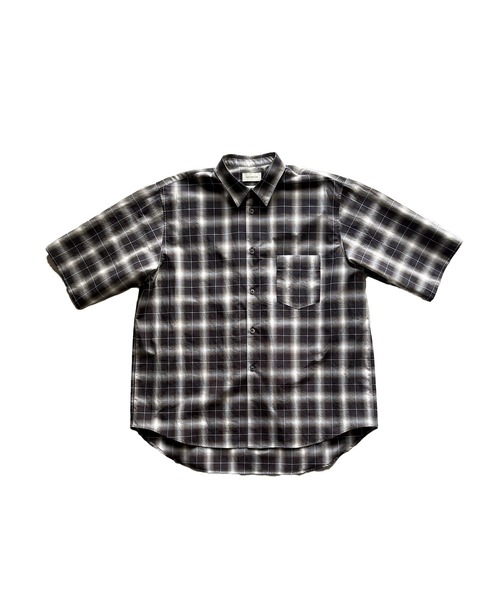 FACTOTUM(ファクトタム)の「【FACTOTUM】 Check Wide Short Sleeve Shirt(シャツ/ブラウス・メンズ・ブラック系/ブラウン系・44/46/48)」の2枚目の写真