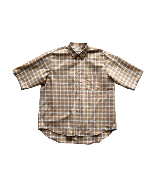 FACTOTUM(ファクトタム)の「【FACTOTUM】 Check Wide Short Sleeve Shirt(シャツ/ブラウス・メンズ・ブラック系/ブラウン系・44/46/48)」の1枚目の写真