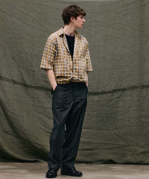 FACTOTUM(ファクトタム)の「【FACTOTUM】 Check Wide Short Sleeve Shirt(シャツ/ブラウス・メンズ・ブラック系/ブラウン系・44/46/48)」の5枚目の写真