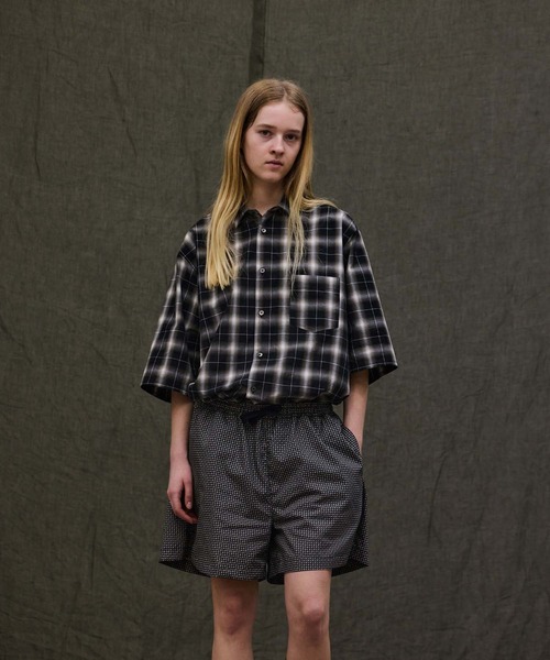 FACTOTUM(ファクトタム)の「【FACTOTUM】 Check Wide Short Sleeve Shirt(シャツ/ブラウス・メンズ・ブラック系/ブラウン系・44/46/48)」の13枚目の写真
