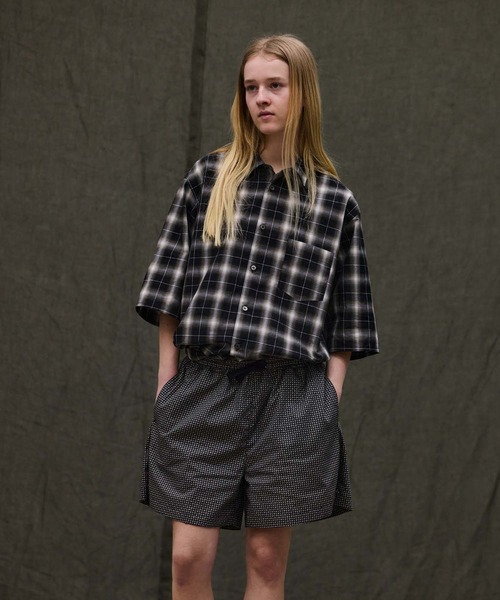 FACTOTUM(ファクトタム)の「【FACTOTUM】 Check Wide Short Sleeve Shirt(シャツ/ブラウス・メンズ・ブラック系/ブラウン系・44/46/48)」の14枚目の写真