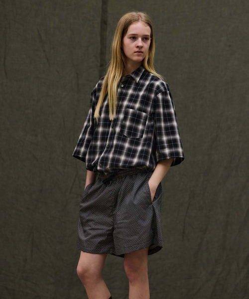 FACTOTUM(ファクトタム)の「【FACTOTUM】 Check Wide Short Sleeve Shirt(シャツ/ブラウス・メンズ・ブラック系/ブラウン系・44/46/48)」の16枚目の写真