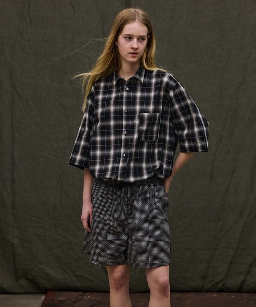 FACTOTUM(ファクトタム)の「【FACTOTUM】 Check Wide Short Sleeve Shirt(シャツ/ブラウス・メンズ・ブラック系/ブラウン系・44/46/48)」の17枚目の写真