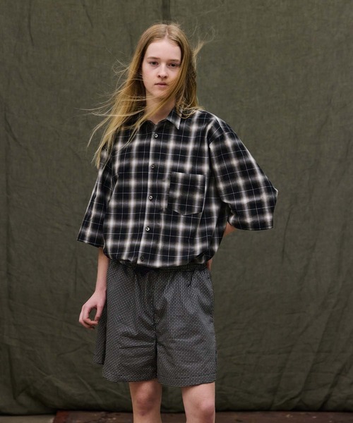 FACTOTUM(ファクトタム)の「【FACTOTUM】 Check Wide Short Sleeve Shirt(シャツ/ブラウス・メンズ・ブラック系/ブラウン系・44/46/48)」の19枚目の写真