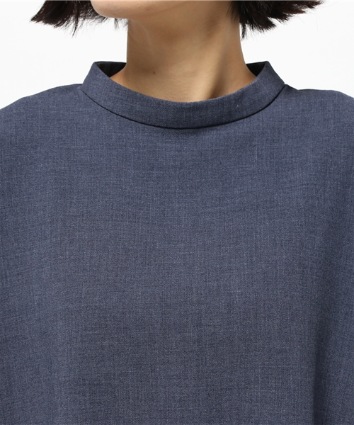 LBC（エルビーシー）の「ポリレーヨン2重織プチネックワンピース（ワンピース・レディース・ライトグレー/チャコールグレー/ダークブルー・MEDIUM/LARGE）」の8枚目の写真