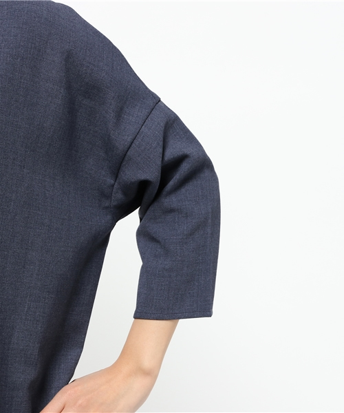 LBC（エルビーシー）の「ポリレーヨン2重織プチネックワンピース（ワンピース・レディース・ライトグレー/チャコールグレー/ダークブルー・MEDIUM/LARGE）」の10枚目の写真