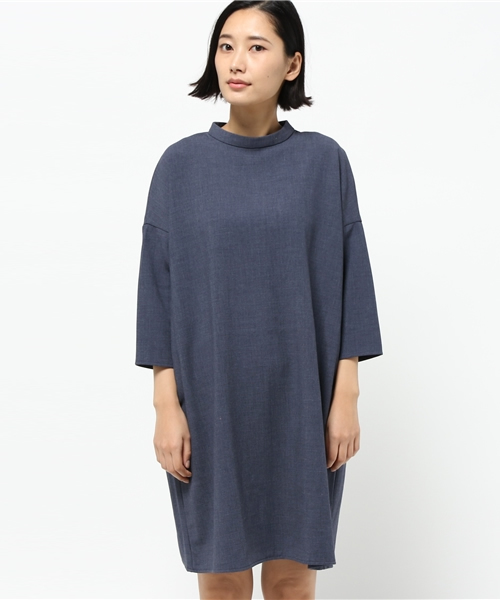 LBC（エルビーシー）の「ポリレーヨン2重織プチネックワンピース（ワンピース・レディース・ライトグレー/チャコールグレー/ダークブルー・MEDIUM/LARGE）」の14枚目の写真