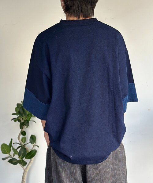 CPCM(シーピーシーエム)の「カットデニム袖配色T(Tシャツ/カットソー・レディース・ブルー/ブラック/ネイビー・MEDIUM/LARGE)」の20枚目の写真